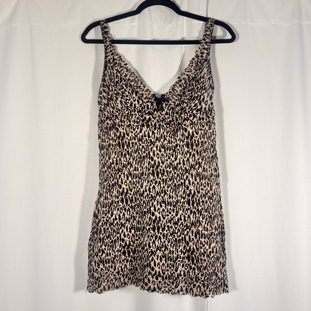 Victoria’s Secret Y2K Sheer Lace Leopard Slip Dress